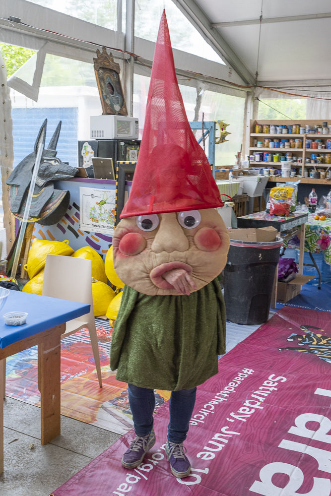 Inside the Parade the Circle artist tent