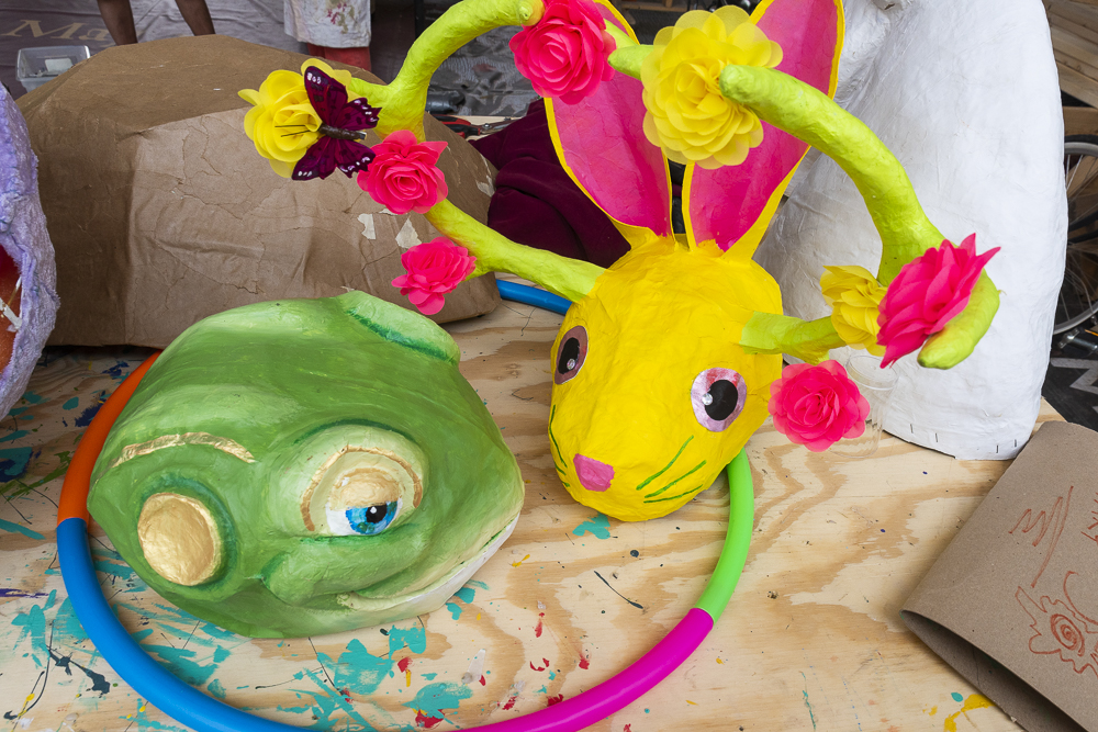 Inside the Parade the Circle artist tent