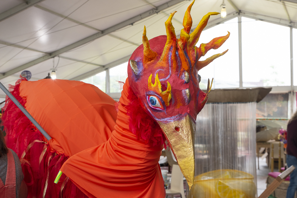 Inside the Parade the Circle artist tent