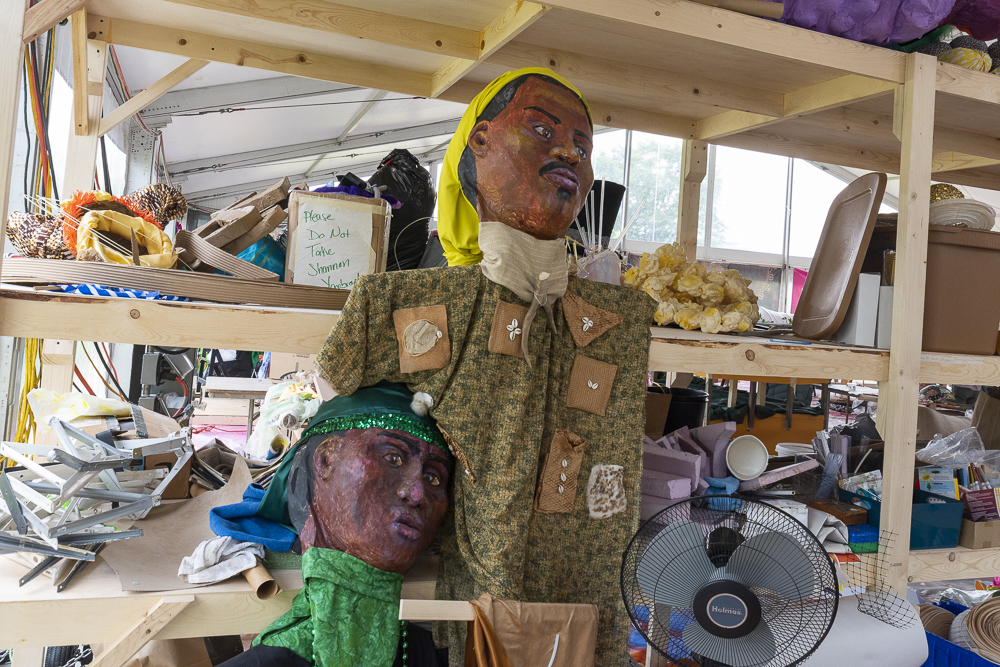 Inside the Parade the Circle artist tent