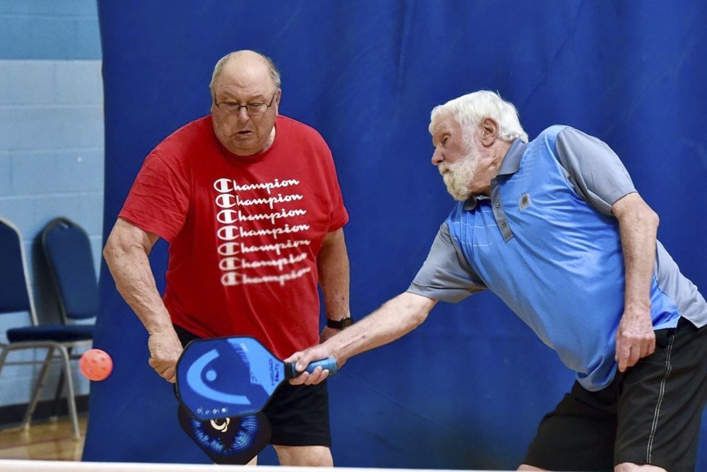 Rick Trivett and Shorty Williams at the YMCA Geauga Pickleball