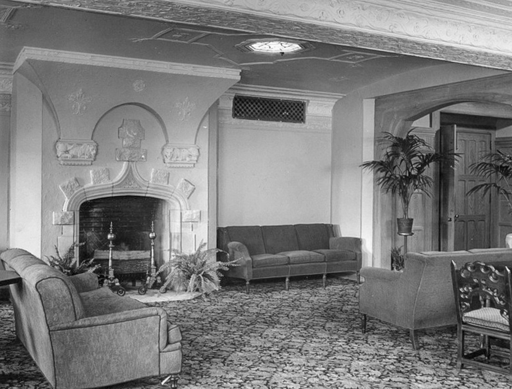 The Tudor Arms was once a private, exclusive athletic club and had sporting facilities on its first few floors, including an indoor swimming pool