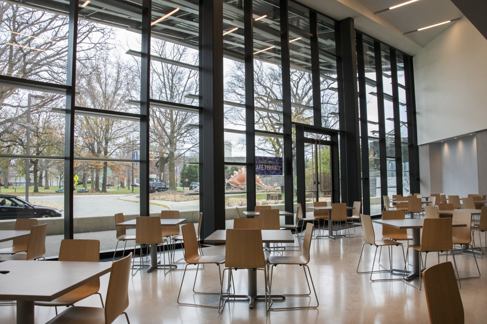 The new dining area at CMNH