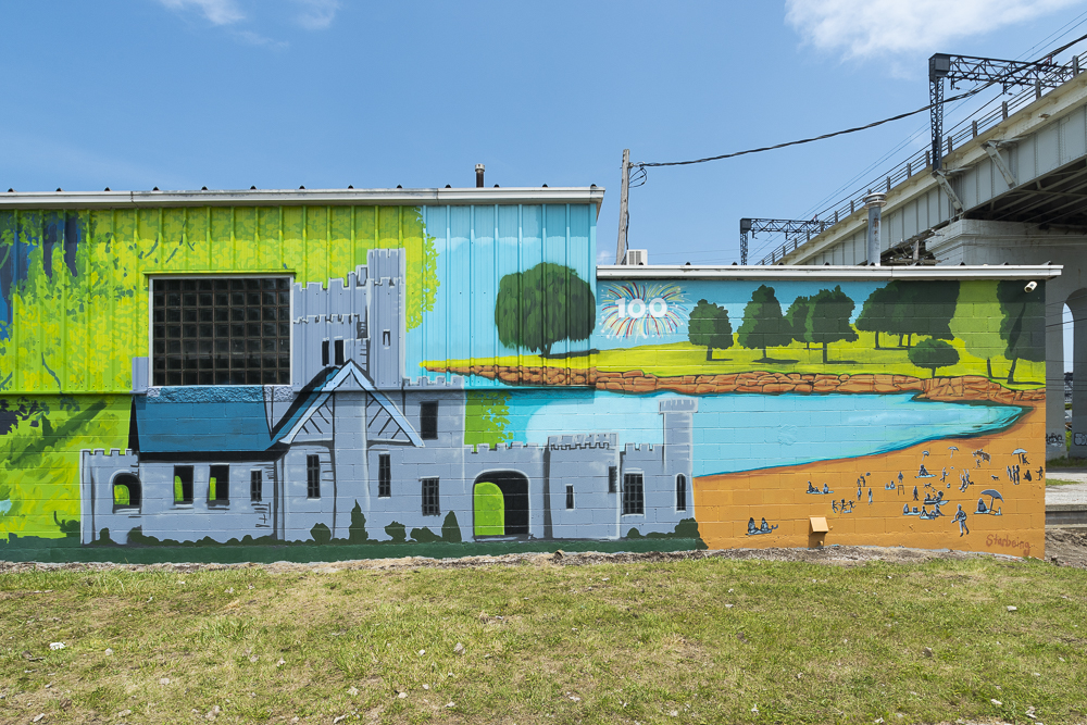 Emerald Necklace mural by artist Isaiah Williams
