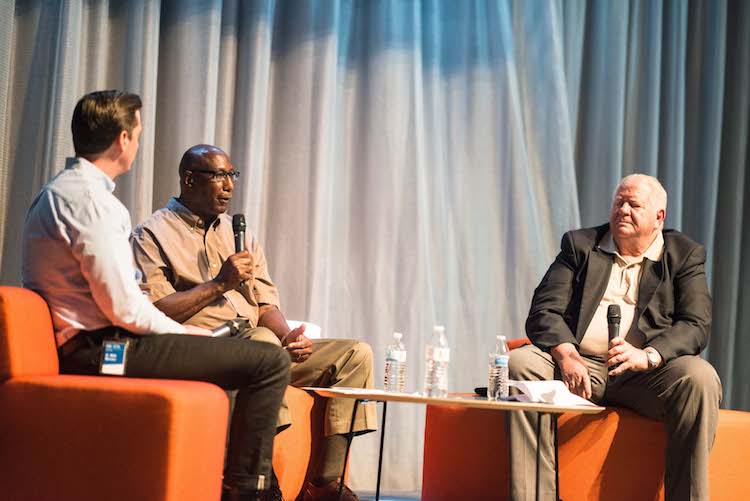 Tyrone Owens and Bill Livingston at MOCA