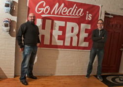 Bill Beachy and Jeff Finley of Go Media - Photo Bob Perkoski