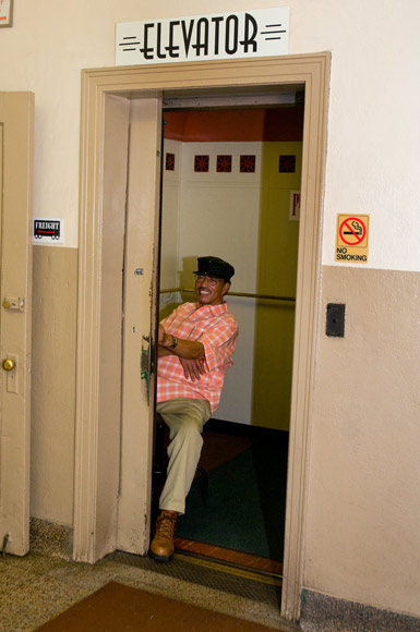 John Huggins, Artcraft Bldg passenger elevator operator