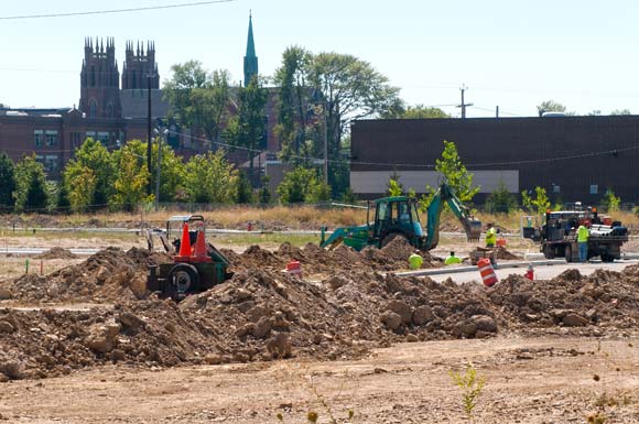 Construction of  Trailside Homes on the Morgana Bike Trail