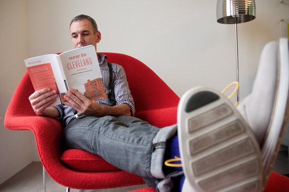 John Owens in his Uptown apartment