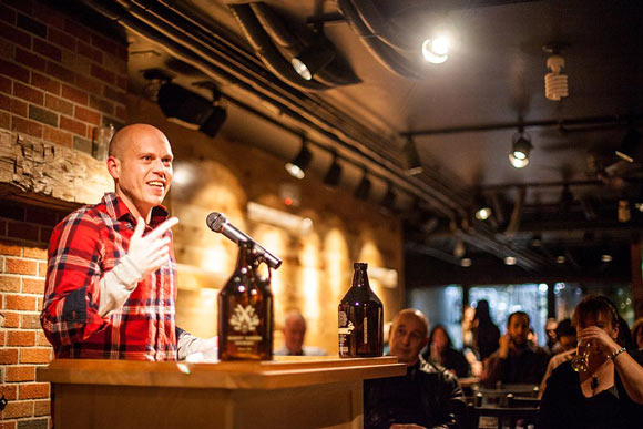 Market Garden Brewery Reading Series -  Richey Piiparinen of Rust Belt Chic, November 13, 2012  - Photo by Carissa Russell