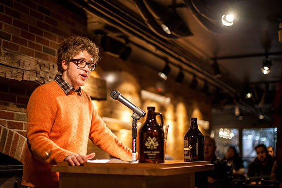 Co-Founder/Co-Director of the Market Garden Brewery Reading Series - Photo by Carissa Russell