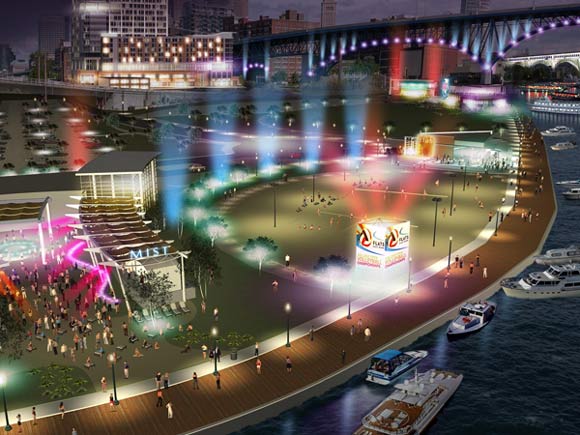 Flats East Bank Reconstruction Rendering