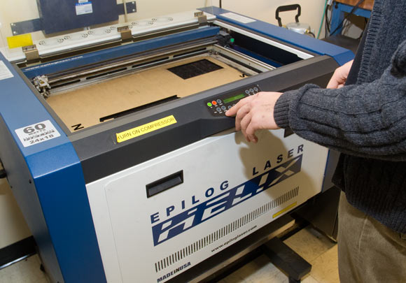 The Epilog laser cutter at Think[box]