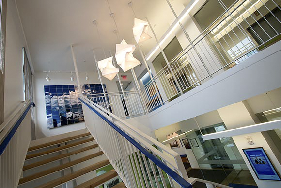 Riverside office staircase