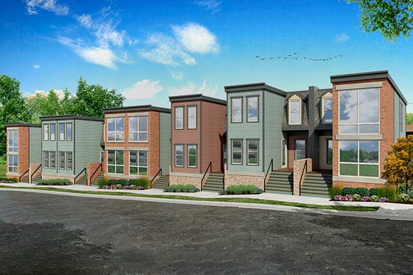Cincinnati's The Uptown Consortium, Inc. helped develop eight market-rate townhomes in the medical district