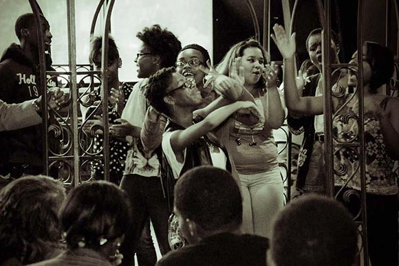 Students of CSA performing at Negative Space Gallery