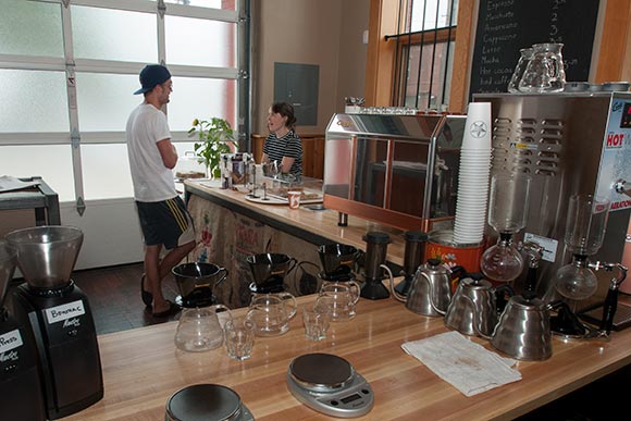 Rising Star Coffee Roasters west side location in Hingetown