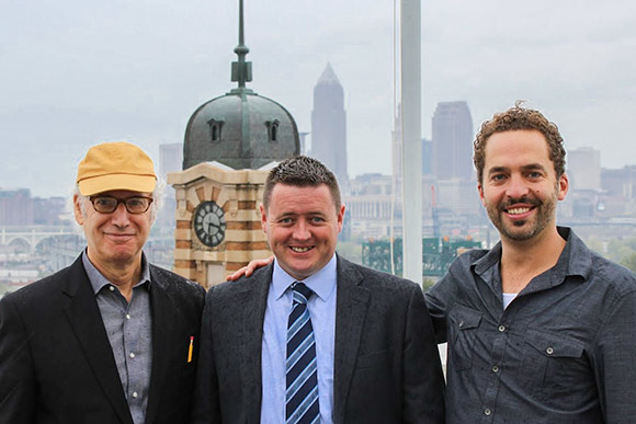 Zev Siegl, Mark Owens of Skylight Financial and Sam McNulty of Market Garden Brewery