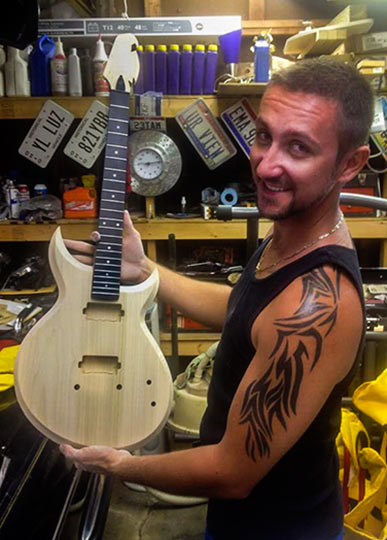 Matthew McIntosh, luthier at  Colby Featherbottom's Custom Sound Machines