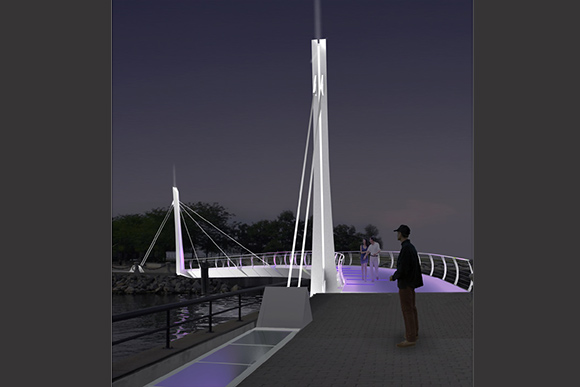 Lakefront Pedestrian Drawbridge