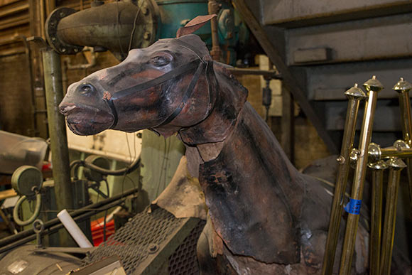 An old theater prop at Old School Architectural Salvage Project