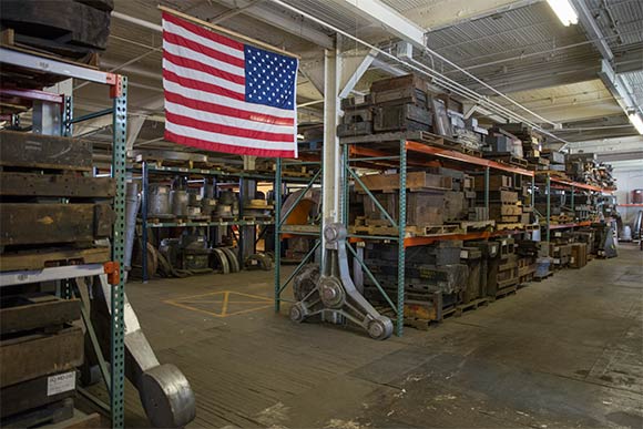 Endless shelves of old wooden sandcasting molds salvaged from the Taylor & Boggis Foundry Co. on E71st St