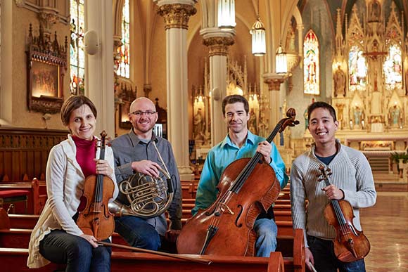 Ioana Missits, Jesse McCormick, David Alan Harrell and Yun-Ting Lee at Our Lady of Lourdes Church