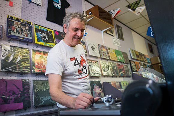 Pete Gulyas, owner and founder of Blue Arrow Records and Boutique