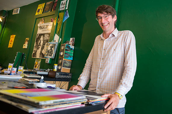 Steve Peffer of Hausfrau Record Shop