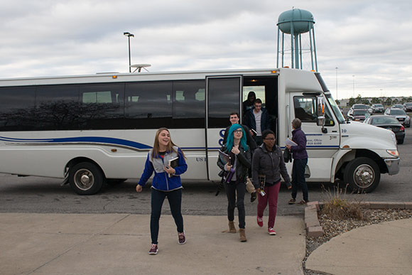 CWRU students arrive at the The Lorain Correctional Institution for the course