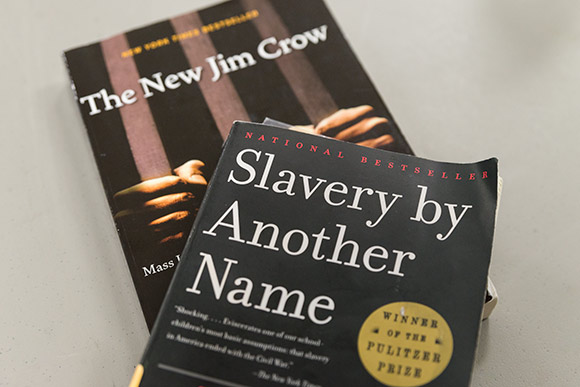 <span class="content-image-text">The 290M curriculum includes reading a number of books such as the ones shown here</span>