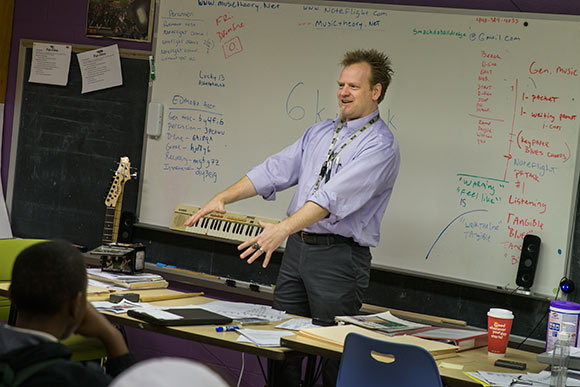 Aeneas Alldredge, music teacher at JFK E³agle Academy