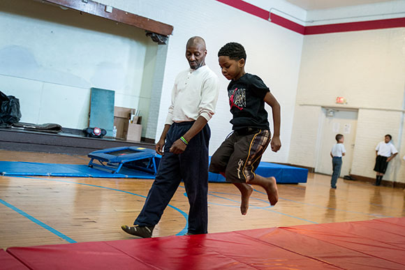 Todd Kennedy's tumbling class at Franklin Circle Christian Church