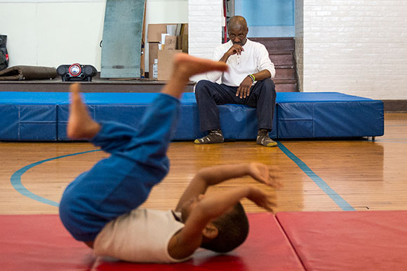 Todd Kennedy's tumbling class at Franklin Circle Christian Church