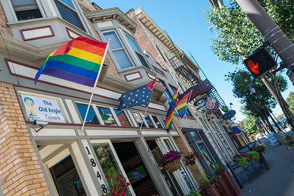 LGBT Rainbow flag in Ohio City