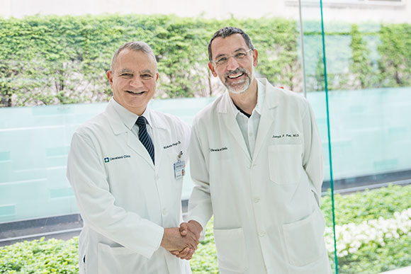 Mohamed Naguib, MD and Joseph Foss, MD of the Clinic's NeuroTherapia’s research