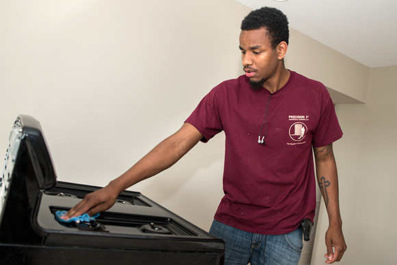 Precision 1st Commercial Cleaning employee Ameer Washington