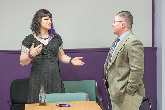 Joselin Heretik and Kelvin Lynne Delciappo panelist for the Cleveland Trans Liberation Forum: Serving For Truth, Veteran Narratives at the LGBT Center