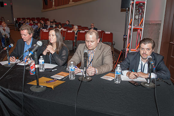 Pitch Competition judges Eric Diamond, Diana Chime, Jonathon Vinocur and Jerry Frantz