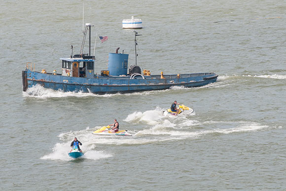 Jet skis on Lake Erie