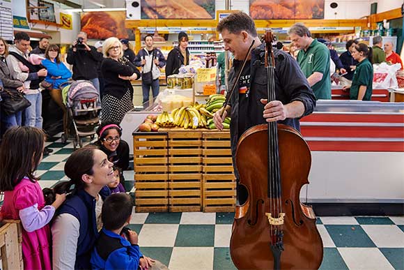 Cellist Paul Kushious from Gordon Square Residency