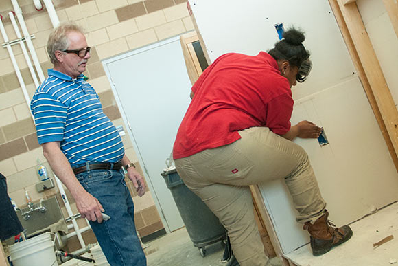 Preconstruction alt energy lab at Tri-C's Advanced Technology Training Center