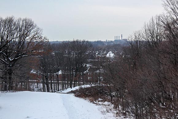 A view from the site where John D. Rockefeller's home was built in Forest Hill Park