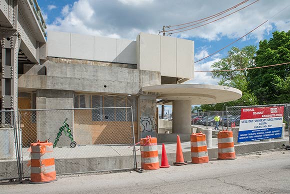 Little Italy-University Circle station currently under construction