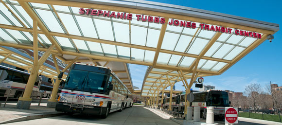 <span class="content-image-text">Stephanie Tubbs Jones Transit Center on the 55 bus route</span>