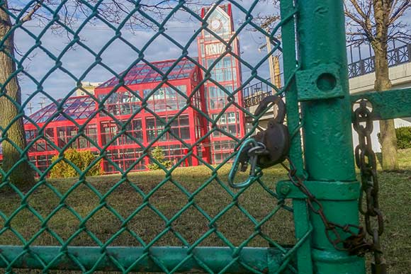 Opening the gate to the RLG for the first beautification of the year at the West 25th St. station