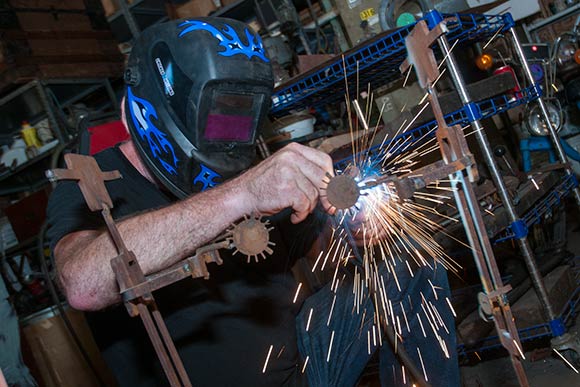Year-round they offer welding classes, bead making, glass tile design and wind chime construction.