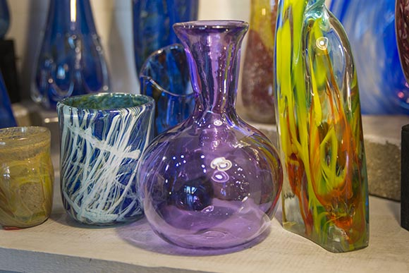 Kaplan’s second new project involves seven tons of a type of glass called didymium that came from recycled GE light bulbs