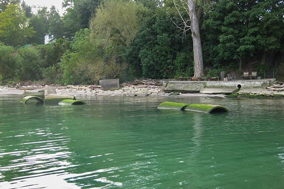 Current conditions of the three-quarter mile of  Lake Erie shoreline scheduled for improvement