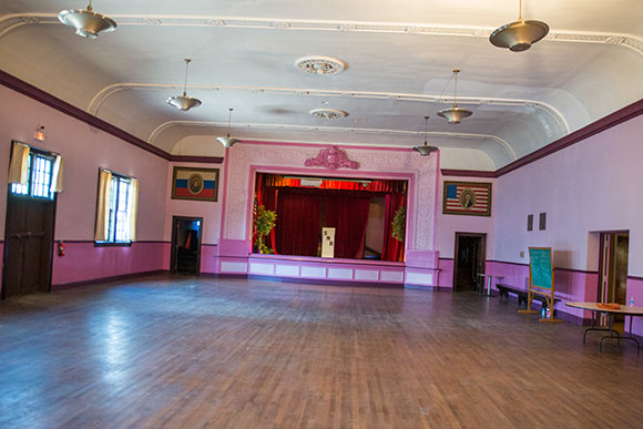 The candy-coated pink hall at the Nash